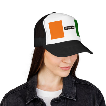 Côte d'Ivoire (Ivory Coast) Flag Foam Trucker Hat | Ivorian Pride Snapback Cap | Rep Ya Flag