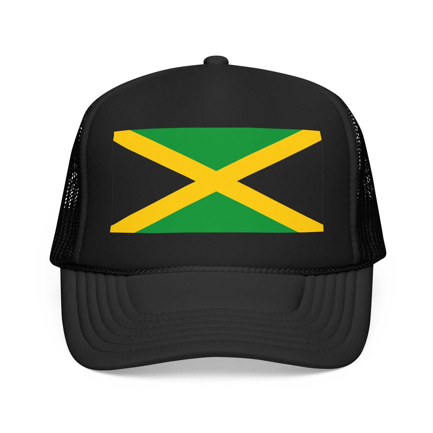 Jamaica Flag Foam Trucker Hat | Jamaican Pride Snapback Cap | Rep Ya Flag