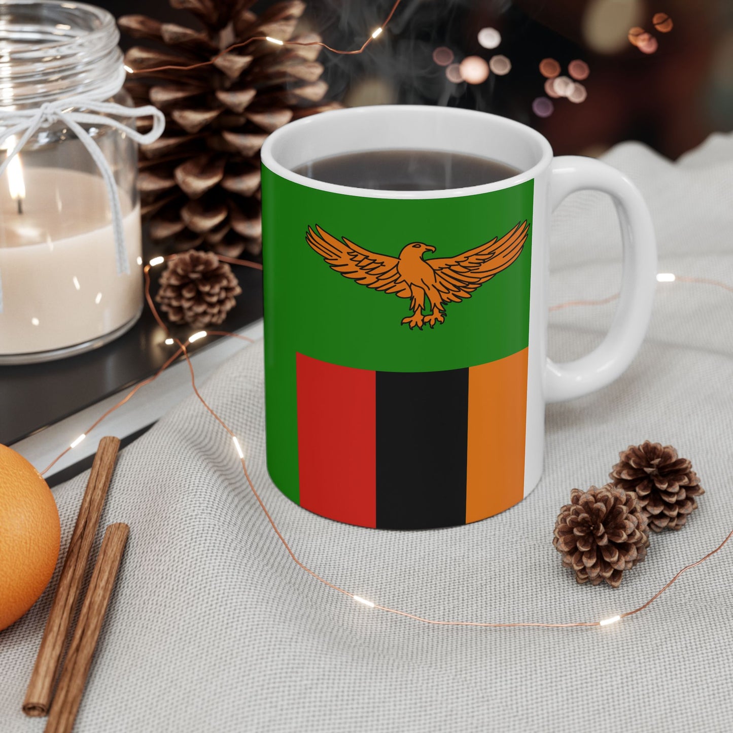 Zambia Flag | Coffee Tea Ceramic Mug Cup | 11oz 15oz | Rep Ya Flag