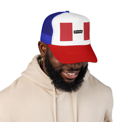 Peru Flag Foam Trucker Hat | Peruvian Pride Snapback Cap | Rep Ya Flag