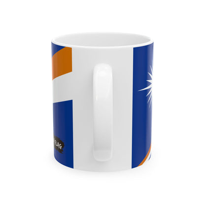 Marshall Islands Flag Coffee Tea Mug 11oz 15oz | Rep Ya Flag Ceramic Mug