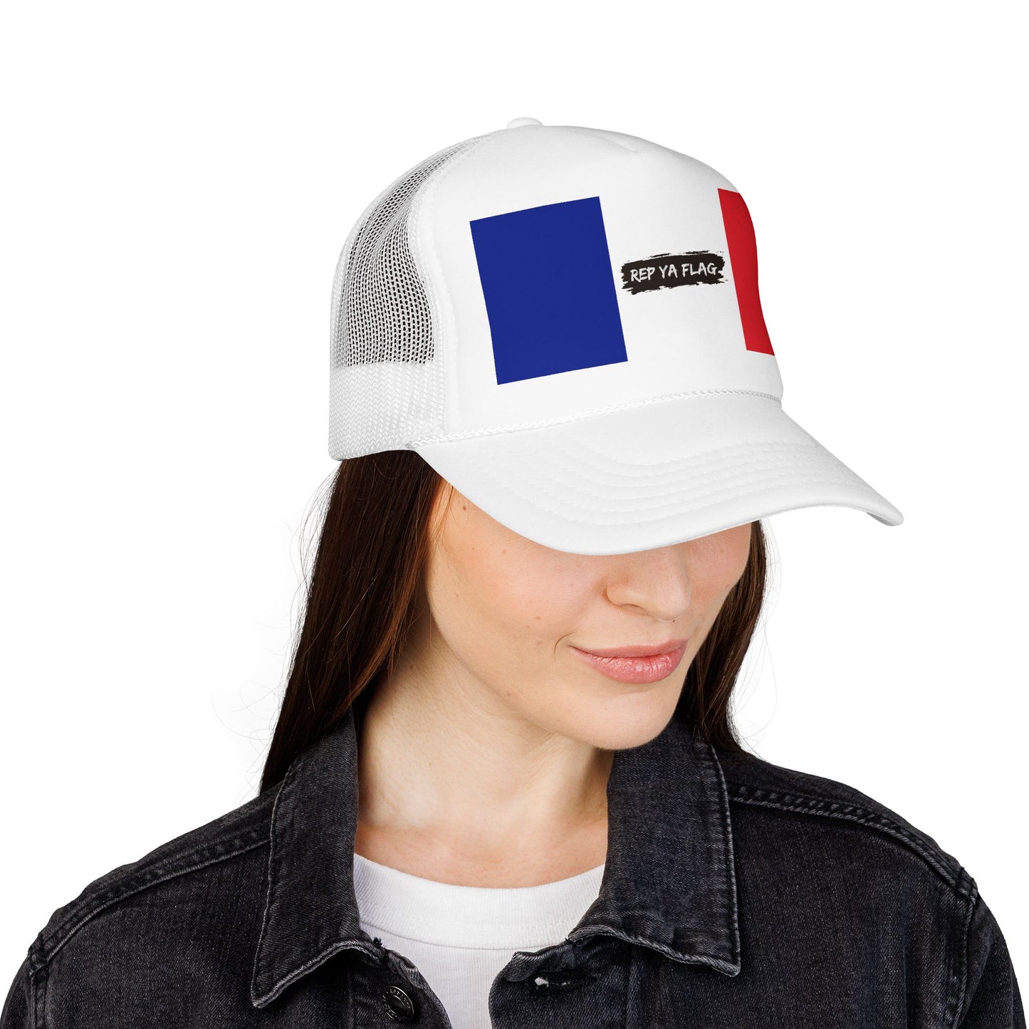 France Flag Foam Trucker Hat | French Pride Snapback Cap | Rep Ya Flag