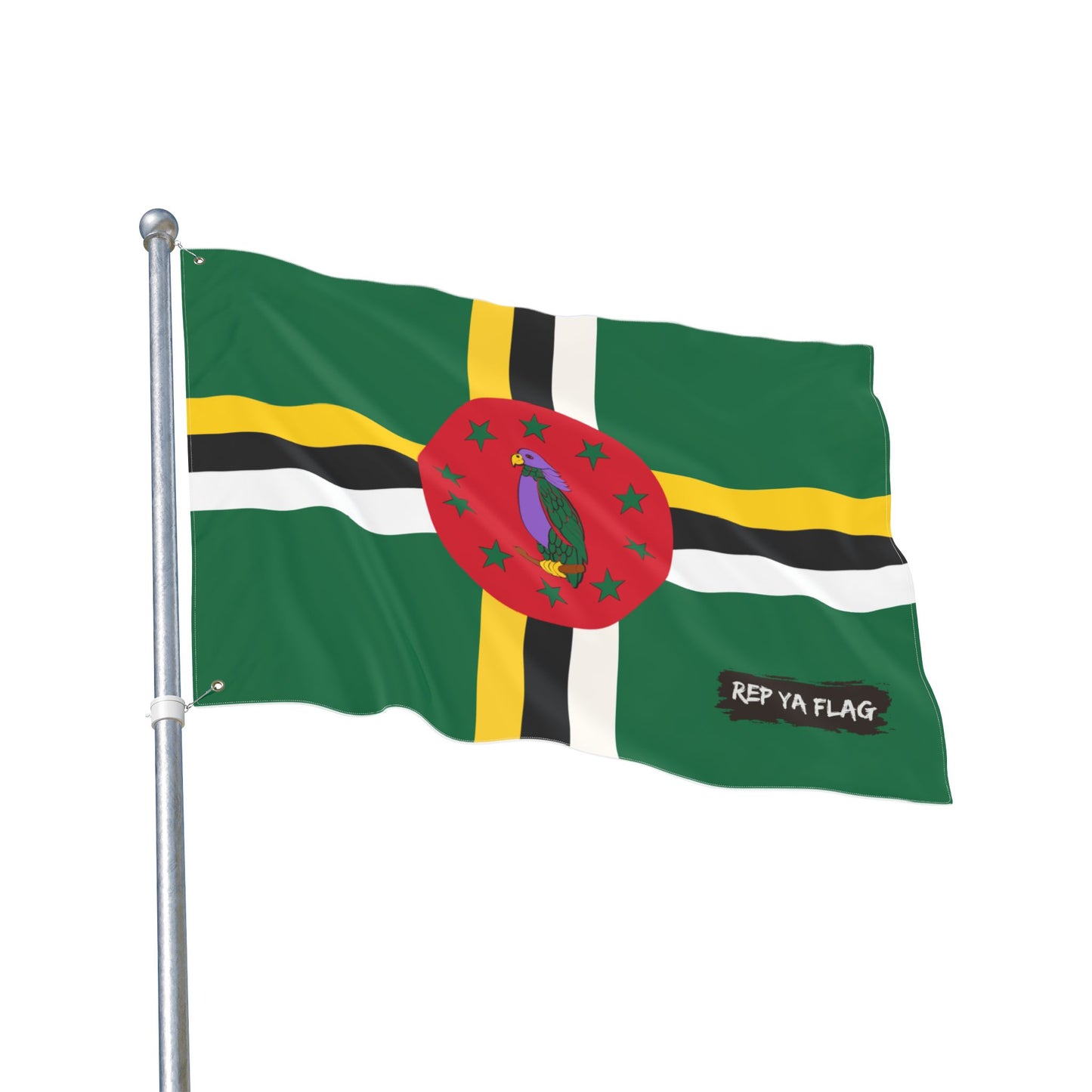 Dominica Flag Garden Banner | Double Sided Outdoor Flag | Rep Ya Flag