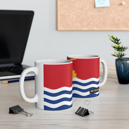 Kiribati Flag Coffee Tea Mug 11oz 15oz | Rep Ya Flag Ceramic Mug