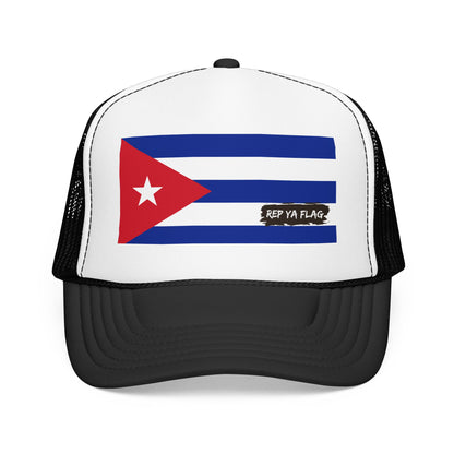 Cuba Flag Foam Trucker Hat | Cuban Pride Snapback Cap | Rep Ya Flag