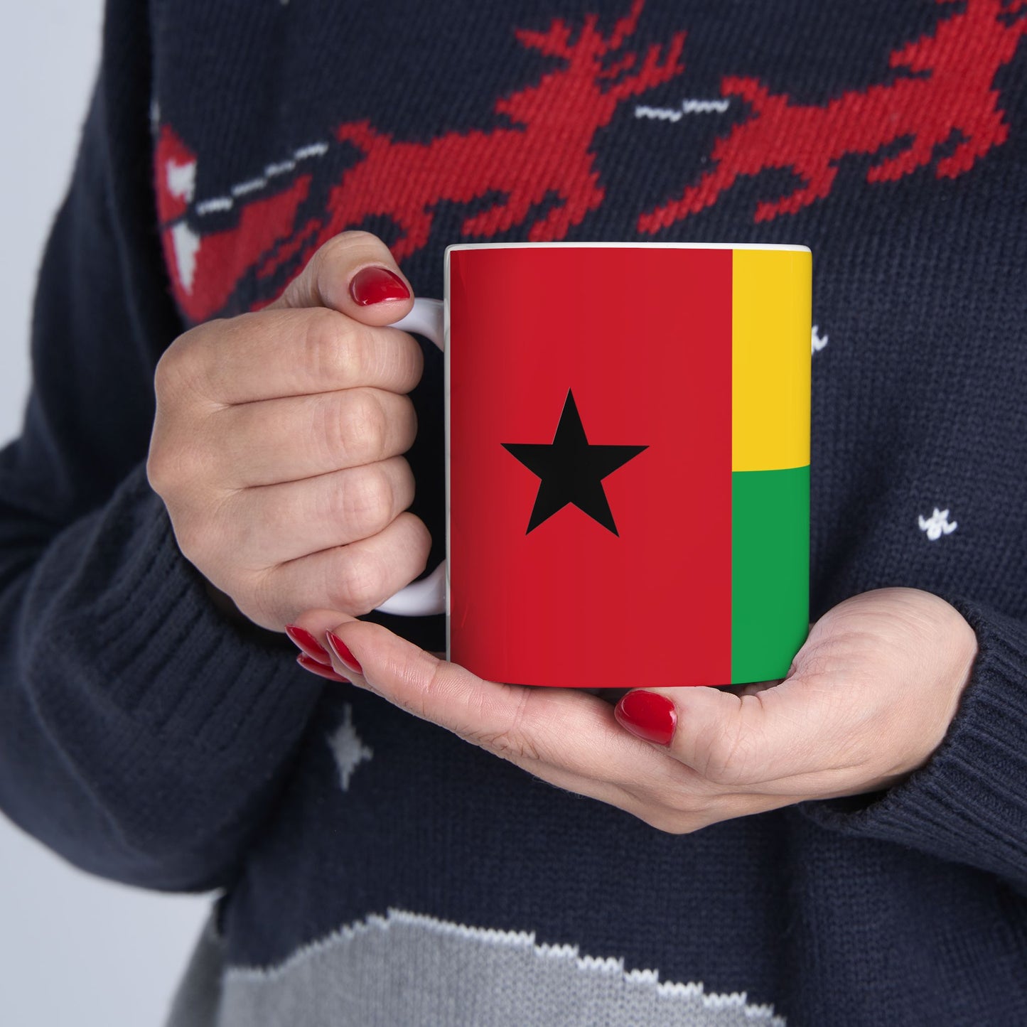 Guinea-Bissau Flag Coffee Tea Mug 11oz 15oz | Rep Ya Flag Ceramic Mug