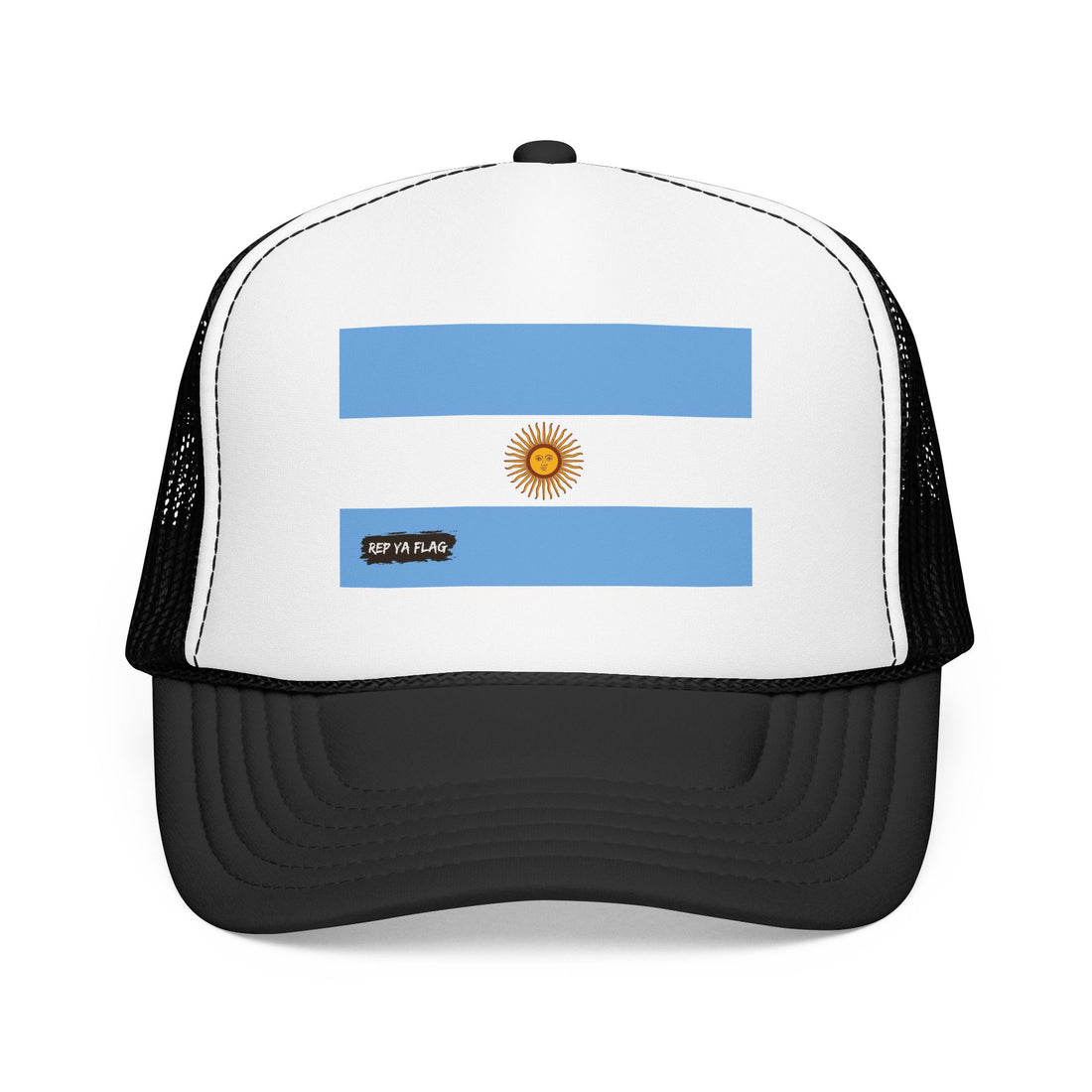 Argentina Flag Foam Trucker Hat | Snapback Cap | Rep Ya Flag