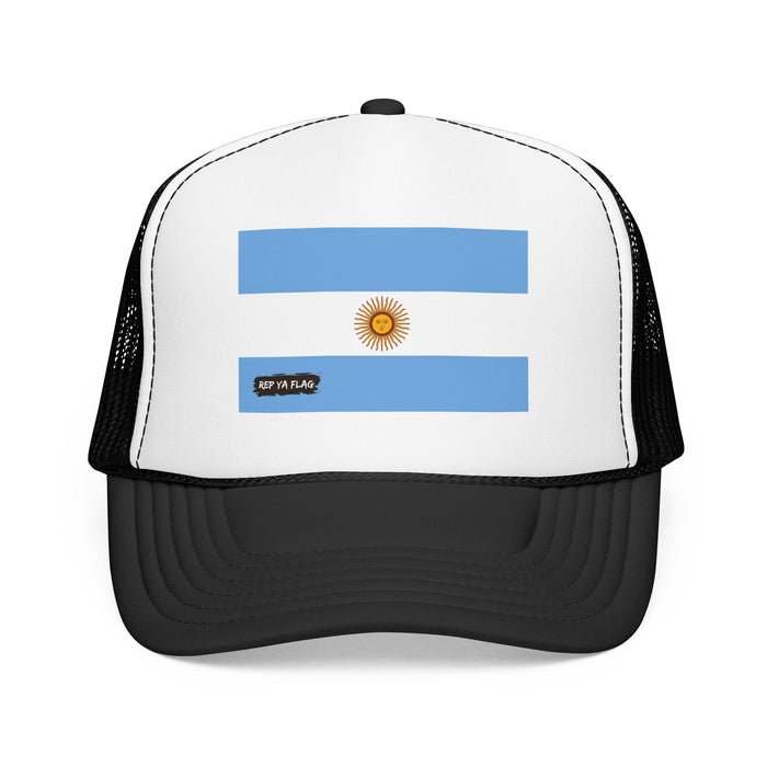 Argentina Flag Foam Trucker Hat | Snapback Cap | Rep Ya Flag