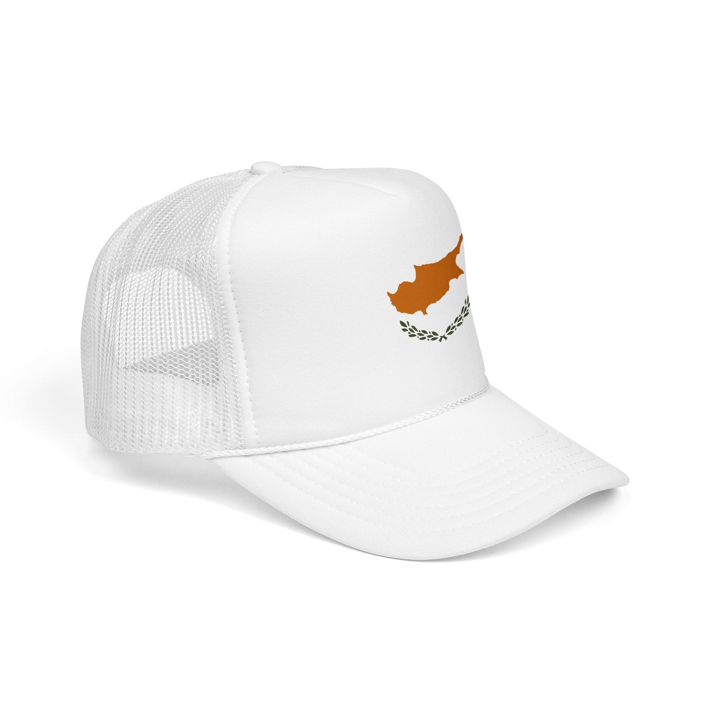 Cyprus Flag Foam Trucker Hat | Cypriot Pride Snapback Cap | Rep Ya Flag