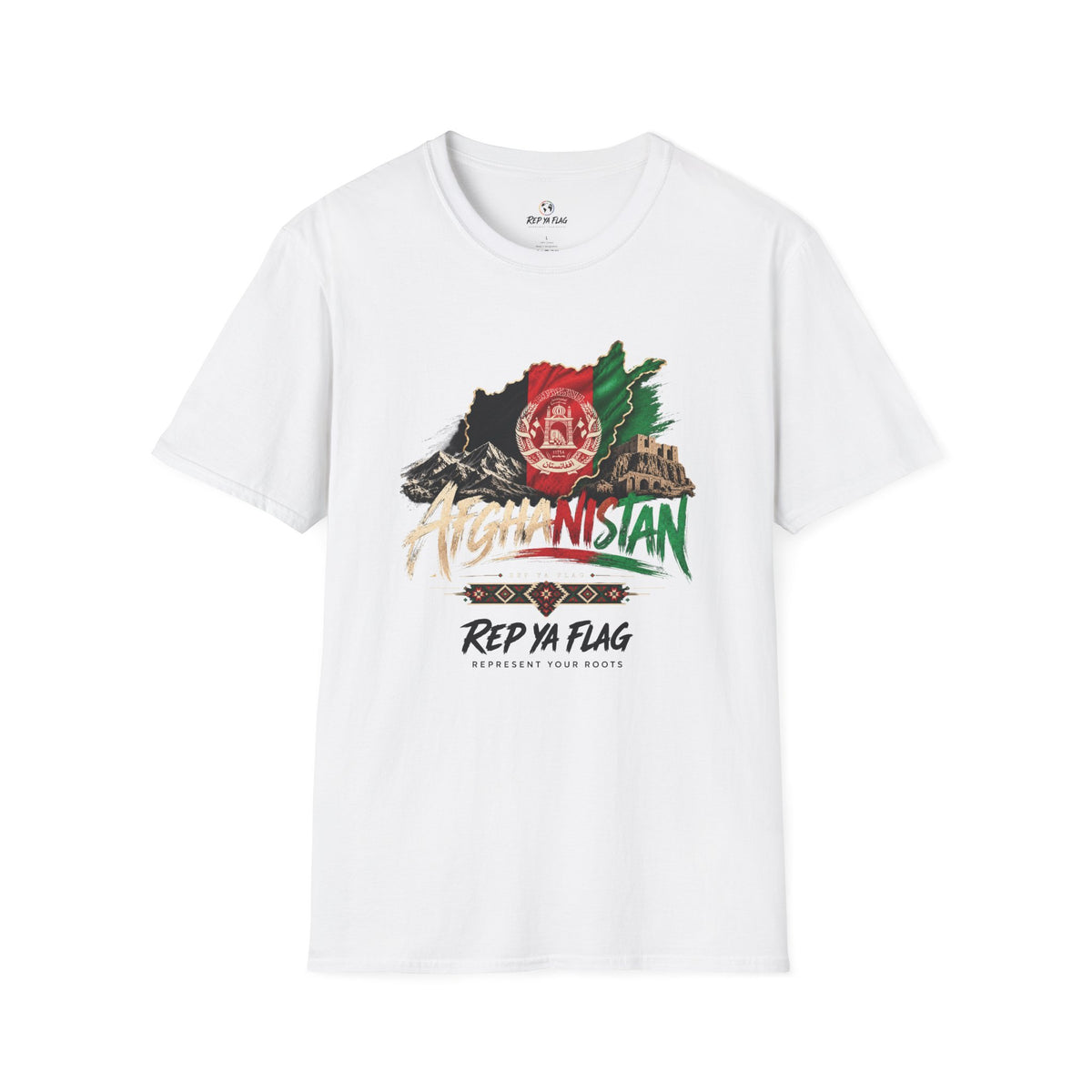 Afghanistan Map Flag T-Shirt — Vintage Afghan Emblem Tee
