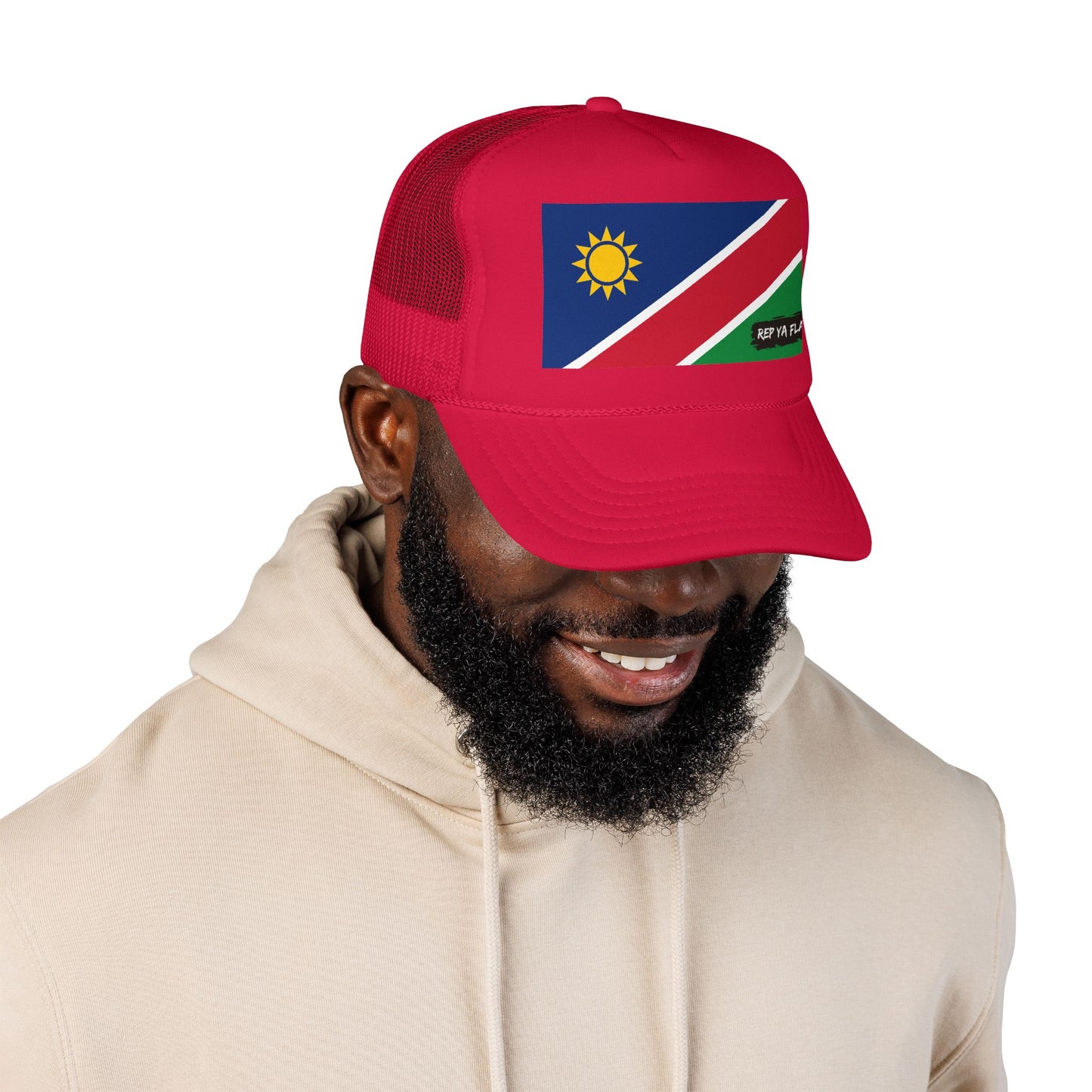 Namibia Flag Foam Trucker Hat | Namibian Pride Snapback Cap | Rep Ya Flag