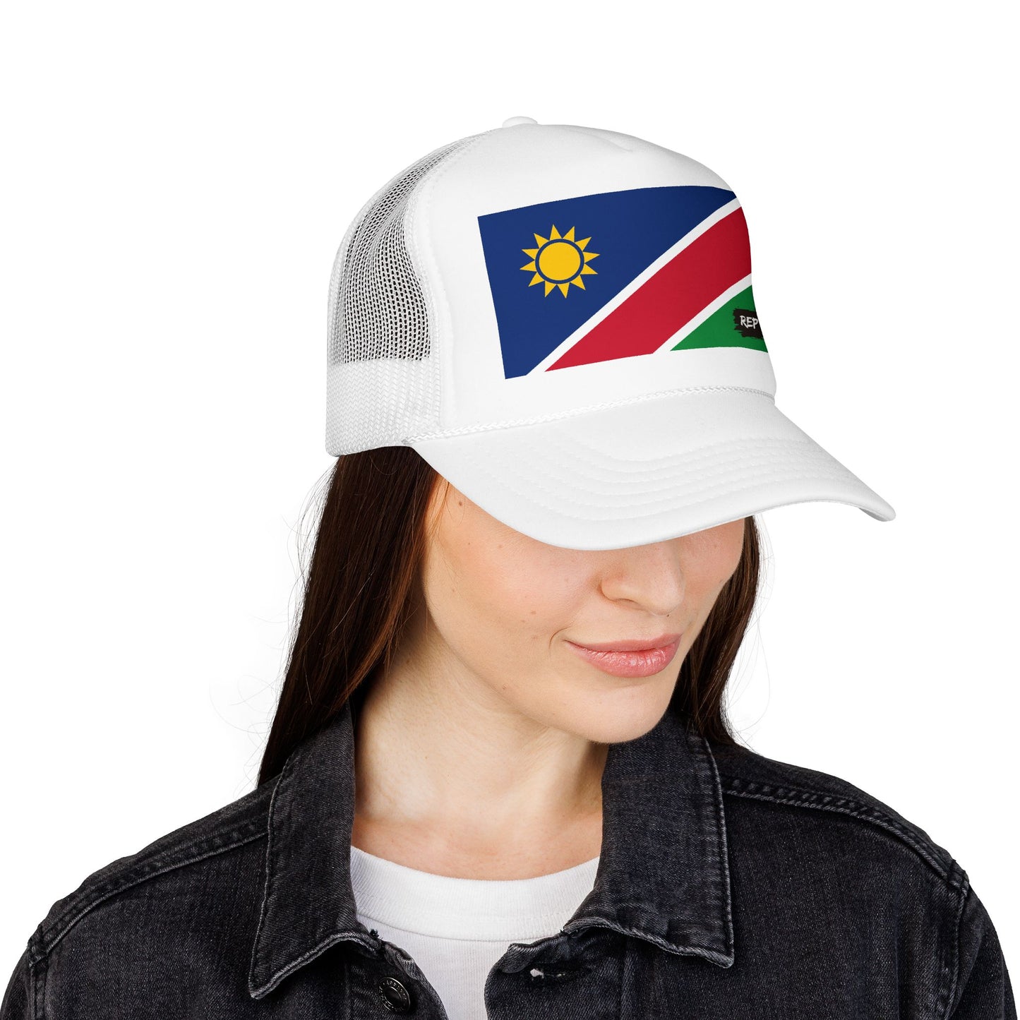 Namibia Flag Foam Trucker Hat | Namibian Pride Snapback Cap | Rep Ya Flag