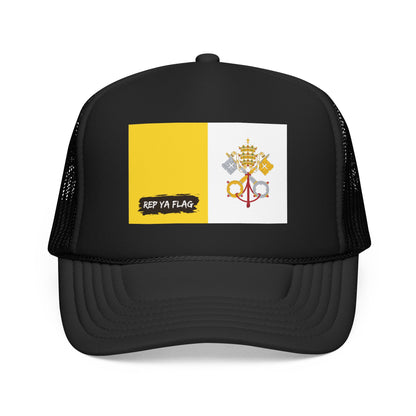 Vatican City Flag Foam Trucker Hat | Rep Ya Flag design