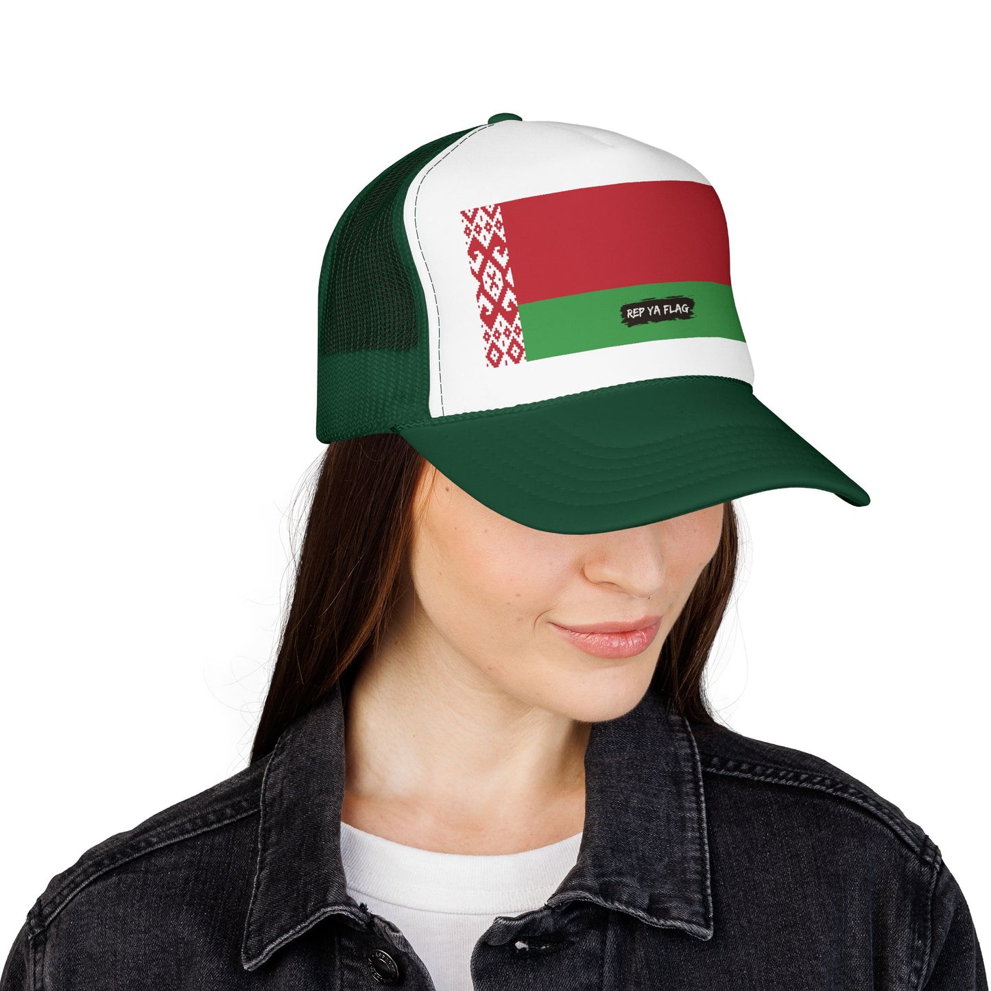 Belarus Flag Foam Trucker Hat | Belarusian Pride Snapback Cap | Rep Ya Flag