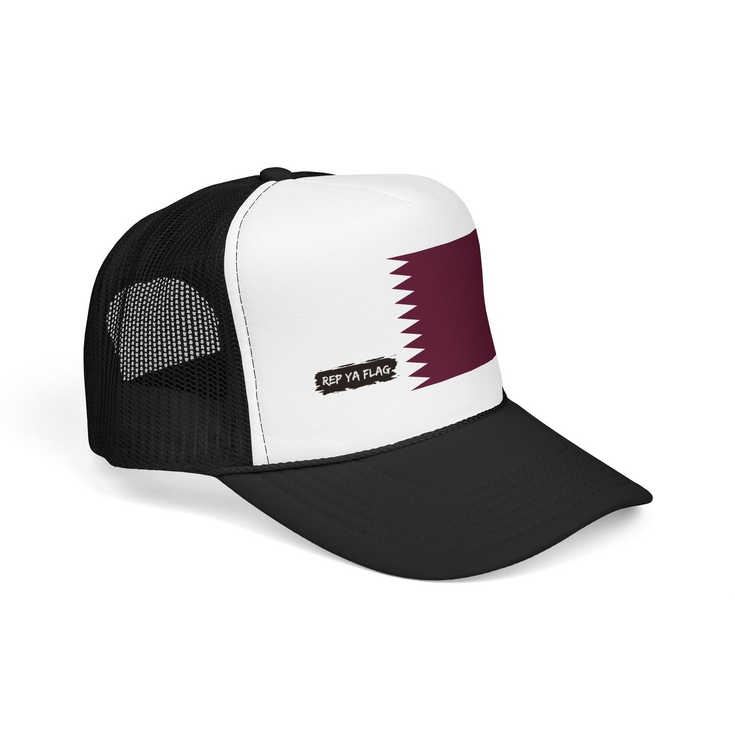 Qatar Flag Foam Trucker Hat | Qatari Pride Snapback Cap | Rep Ya Flag