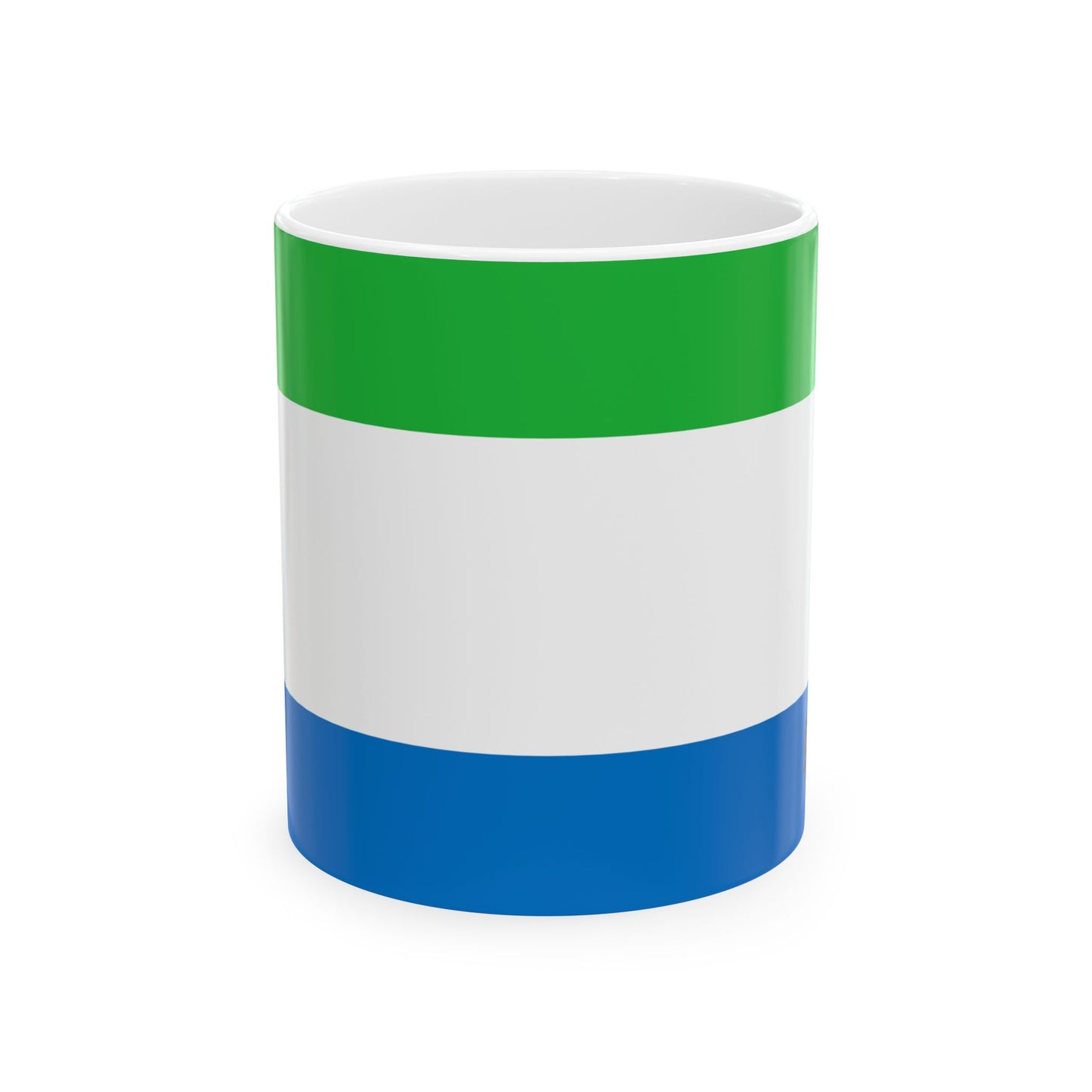 Sierra Leone Flag Coffee Mug 11oz & 15oz | Sierra Leonean Heritage Ceramic Coffee Tea Mug | Rep Ya Flag