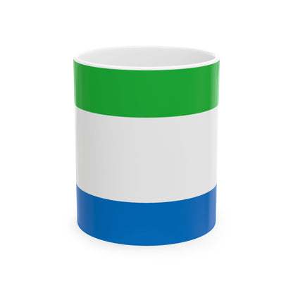 Sierra Leone Flag Coffee Mug 11oz & 15oz | Sierra Leonean Heritage Ceramic Coffee Tea Mug | Rep Ya Flag