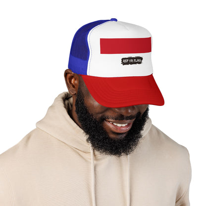 Indonesia Flag Foam Trucker Hat | Indonesian Pride Snapback Cap | Rep Ya Flag