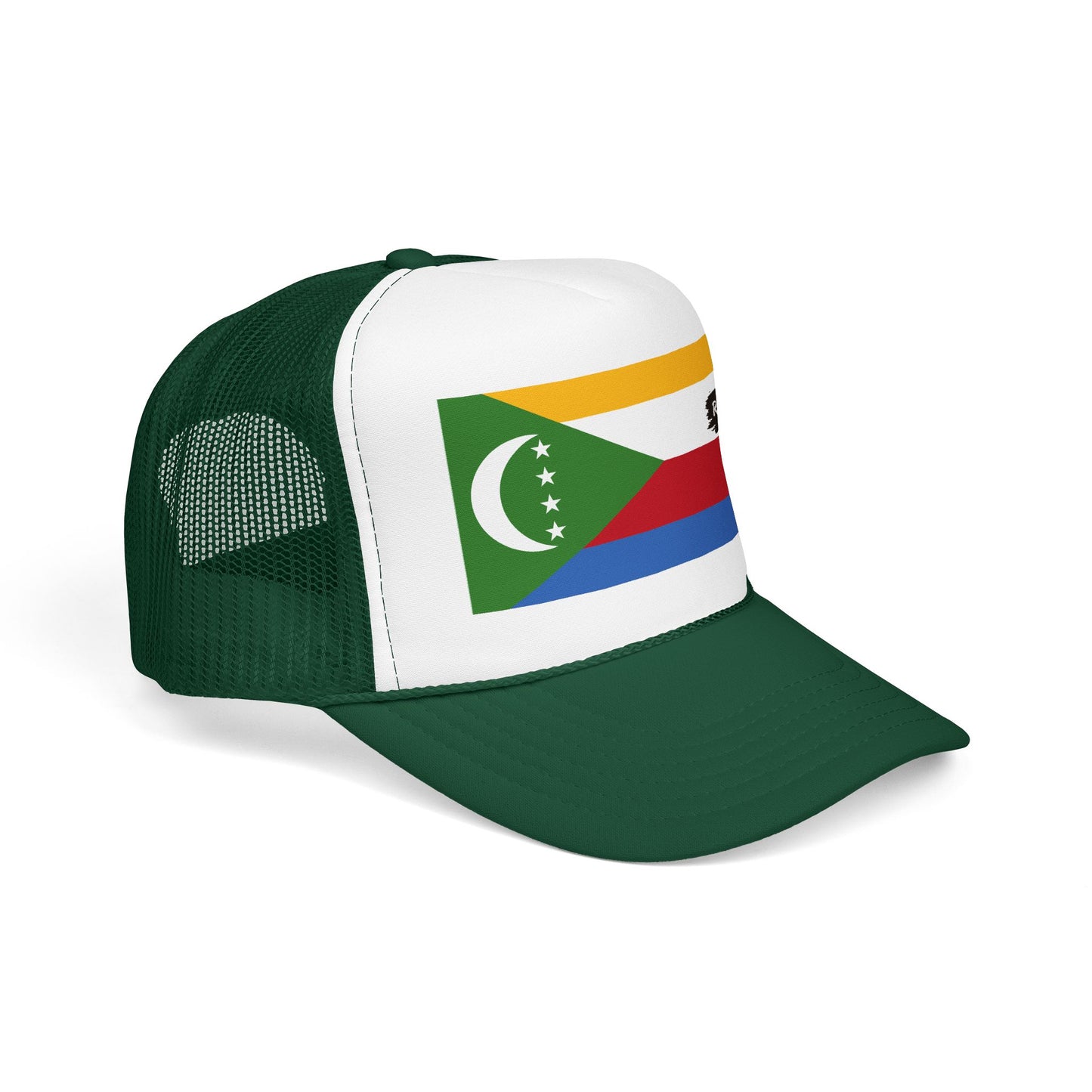 Comoros Flag Foam Trucker Hat | Comorian Pride Snapback Cap | Rep Ya Flag
