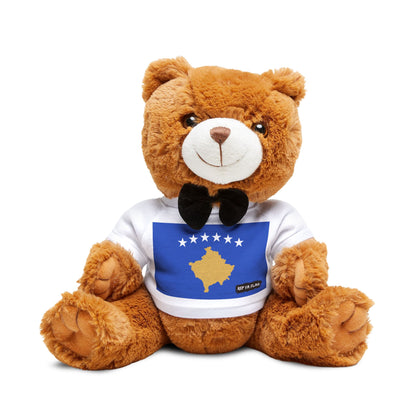 Kosovo Flag Teddy Bear | Kosovar Heritage Plush Gift | Cultural Keepsake | Baby Gift Stuffed Animal