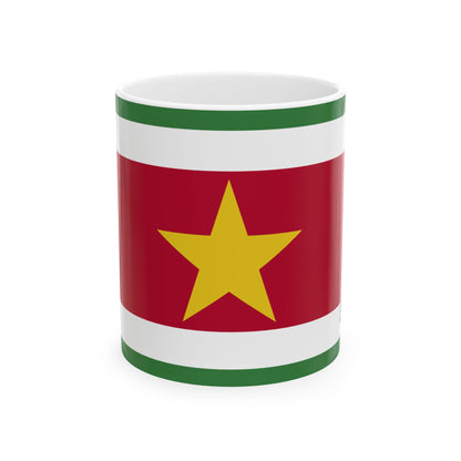 Suriname Flag Coffee Tea Mug 11oz 15oz | Rep Ya Flag Ceramic Mug