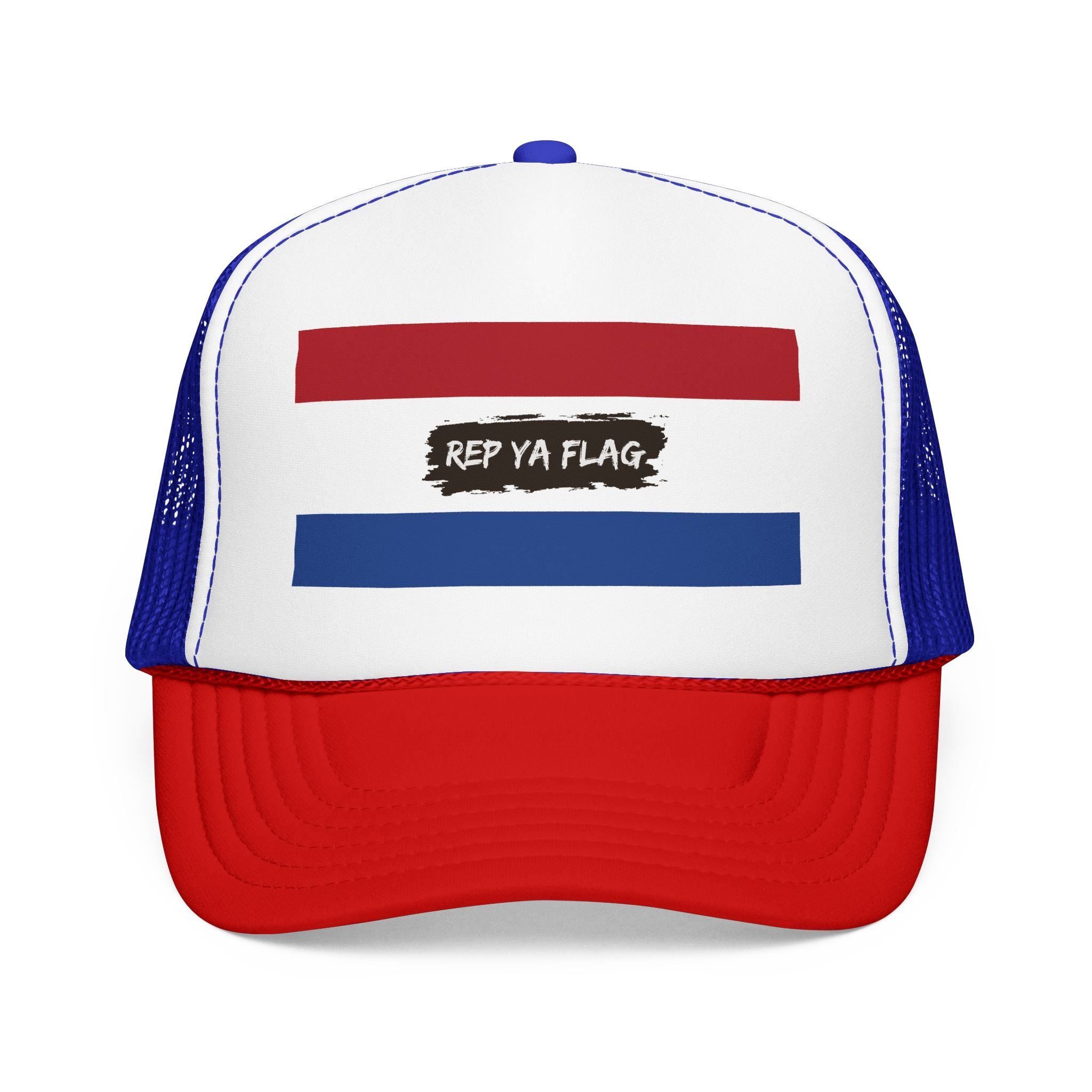 Netherlands Flag Foam Trucker Hat | Dutch Pride Snapback Cap | Rep Ya Flag
