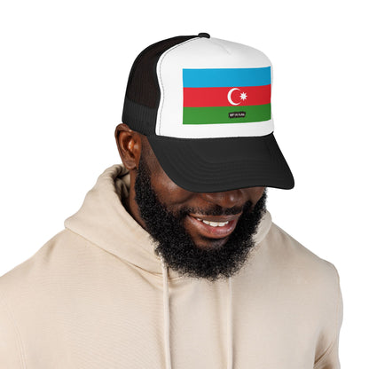 Azerbaijan Flag Foam Trucker Hat | Azerbaijani Pride Snapback Cap | Rep Ya Flag