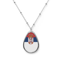 Serbia Flag Oval Necklace | Serbian Heritage Pendant | Rep Ya Flag