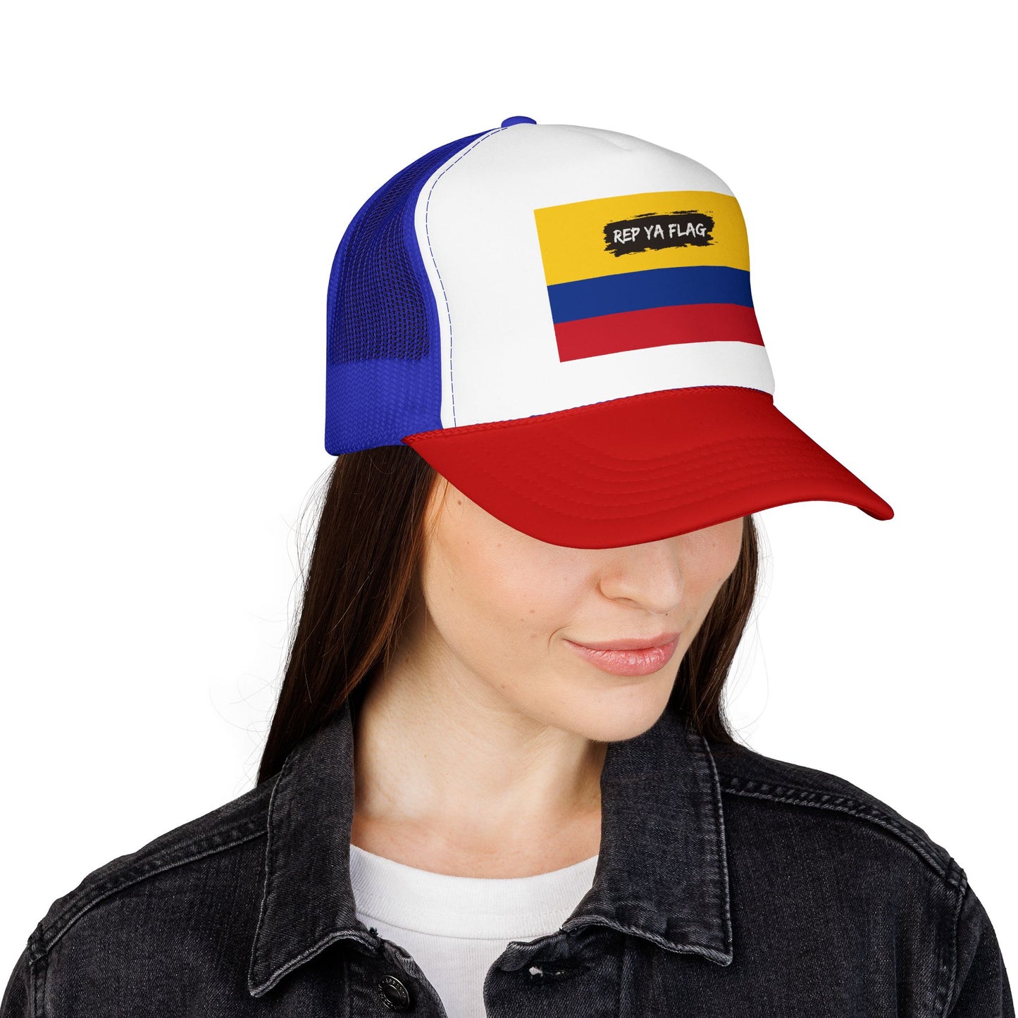 Colombia Flag Foam Trucker Hat | Colombian Pride Snapback Cap | Rep Ya Flag