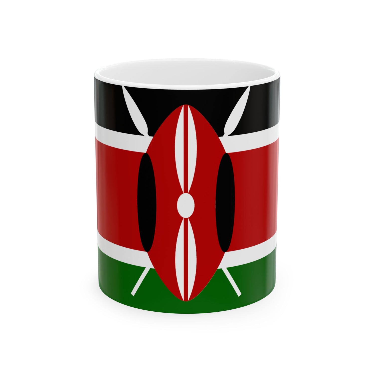 Kenya Flag Coffee Tea Mug 11oz 15oz | Rep Ya Flag Ceramic Mug