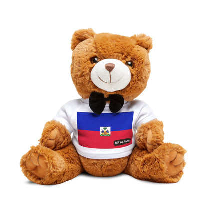 Haiti Flag Teddy Bear | Haitian Heritage Plush Gift | Rep Ya Flag