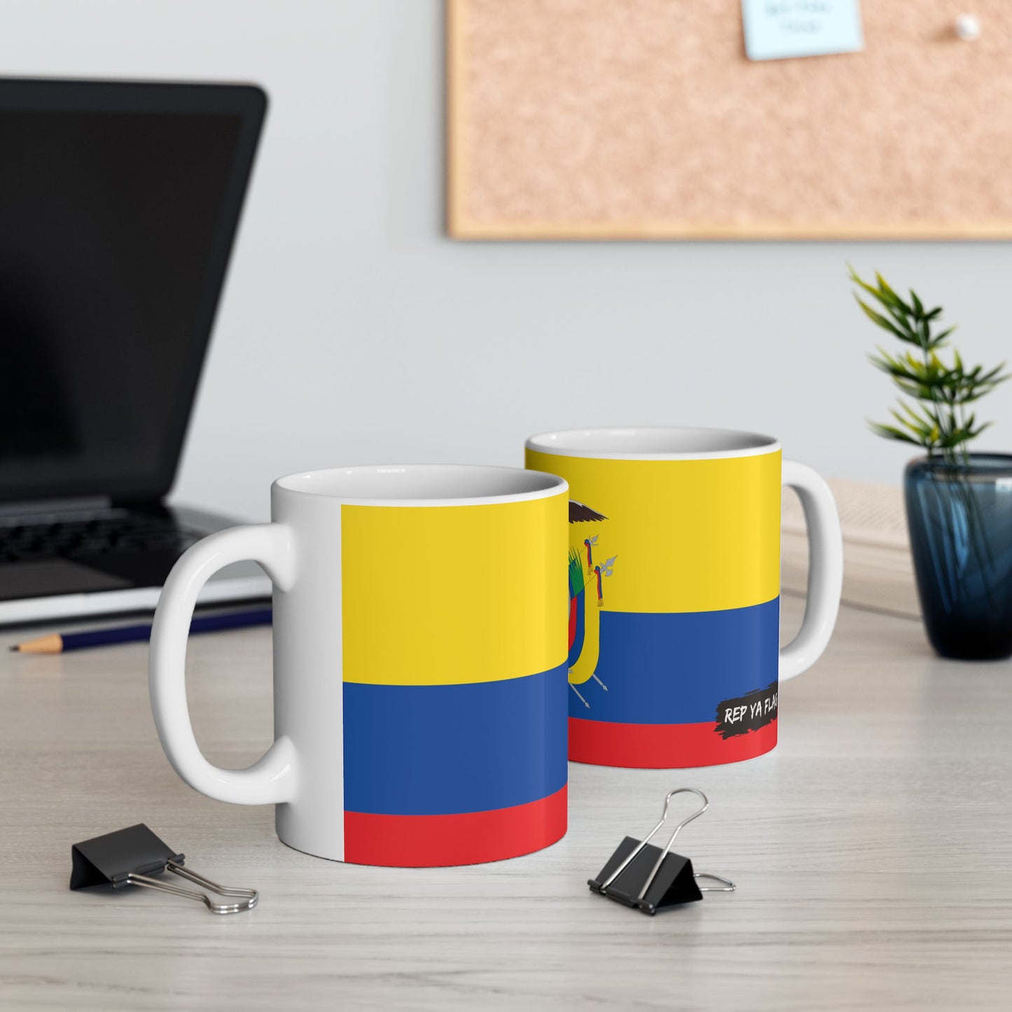 Ecuador Flag Coffee Tea Mug 11oz 15oz | Rep Ya Flag Ceramic Mug