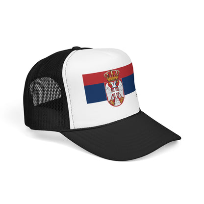 Serbia Flag Foam Trucker Hat | Serbian Pride Snapback Cap | Rep Ya Flag
