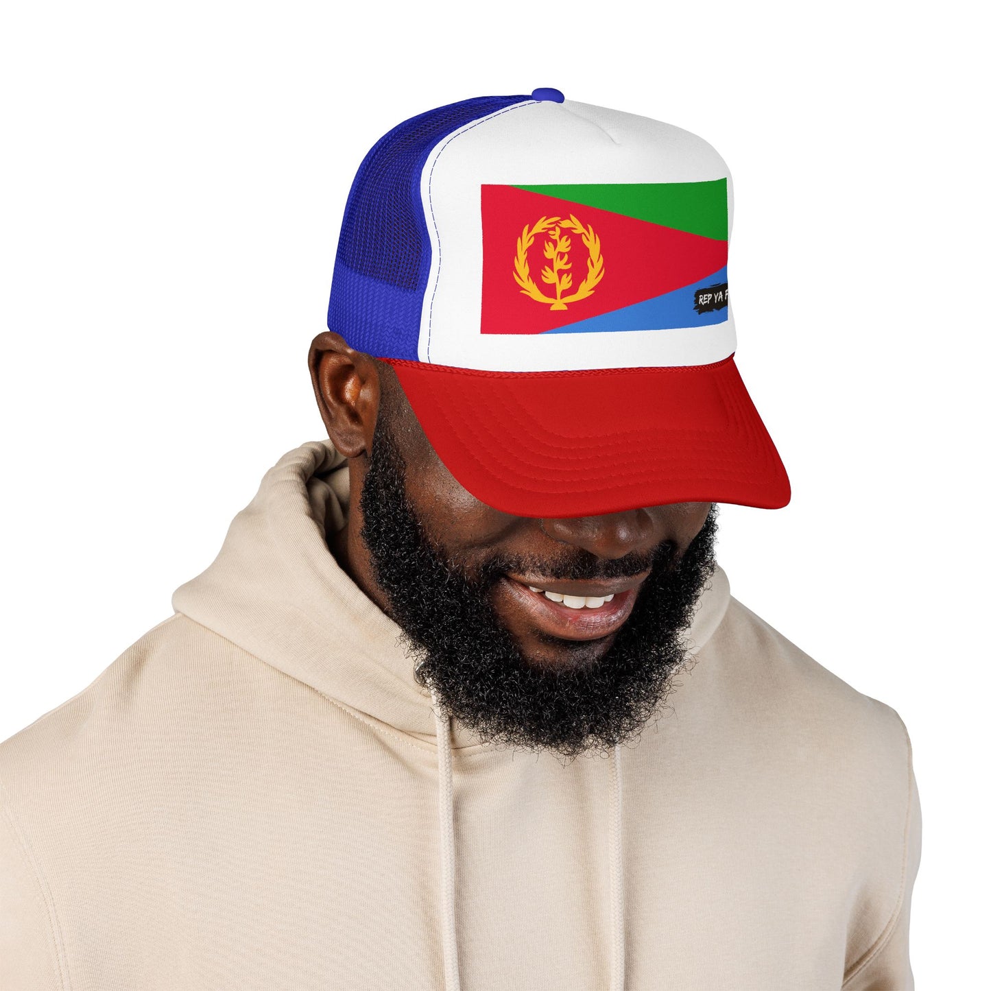 Eritrea Flag Foam Trucker Hat | Eritrean Pride Snapback Cap | Rep Ya Flag