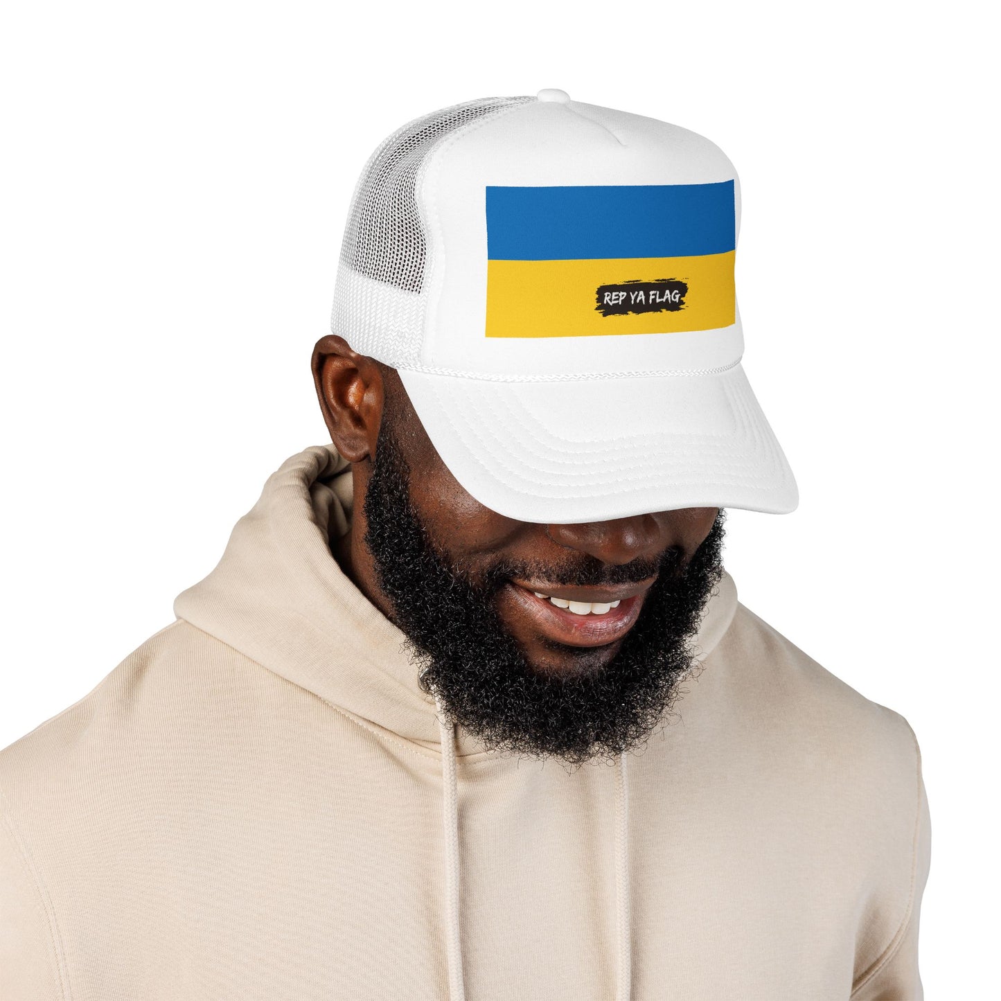 Ukraine Flag Foam Trucker Hat | Rep Ya Flag design