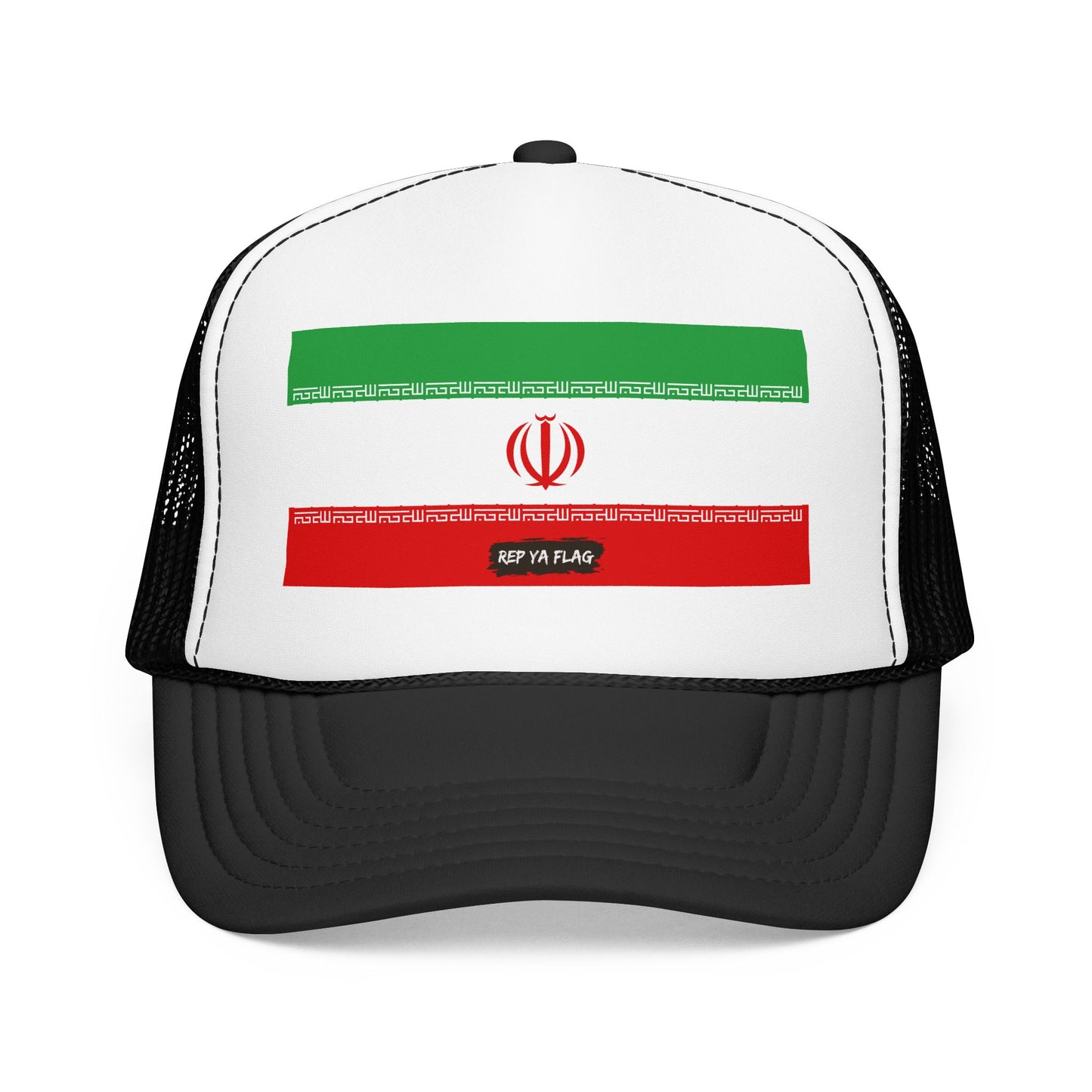 Iran Flag Foam Trucker Hat | Iranian Pride Snapback Cap | Rep Ya Flag