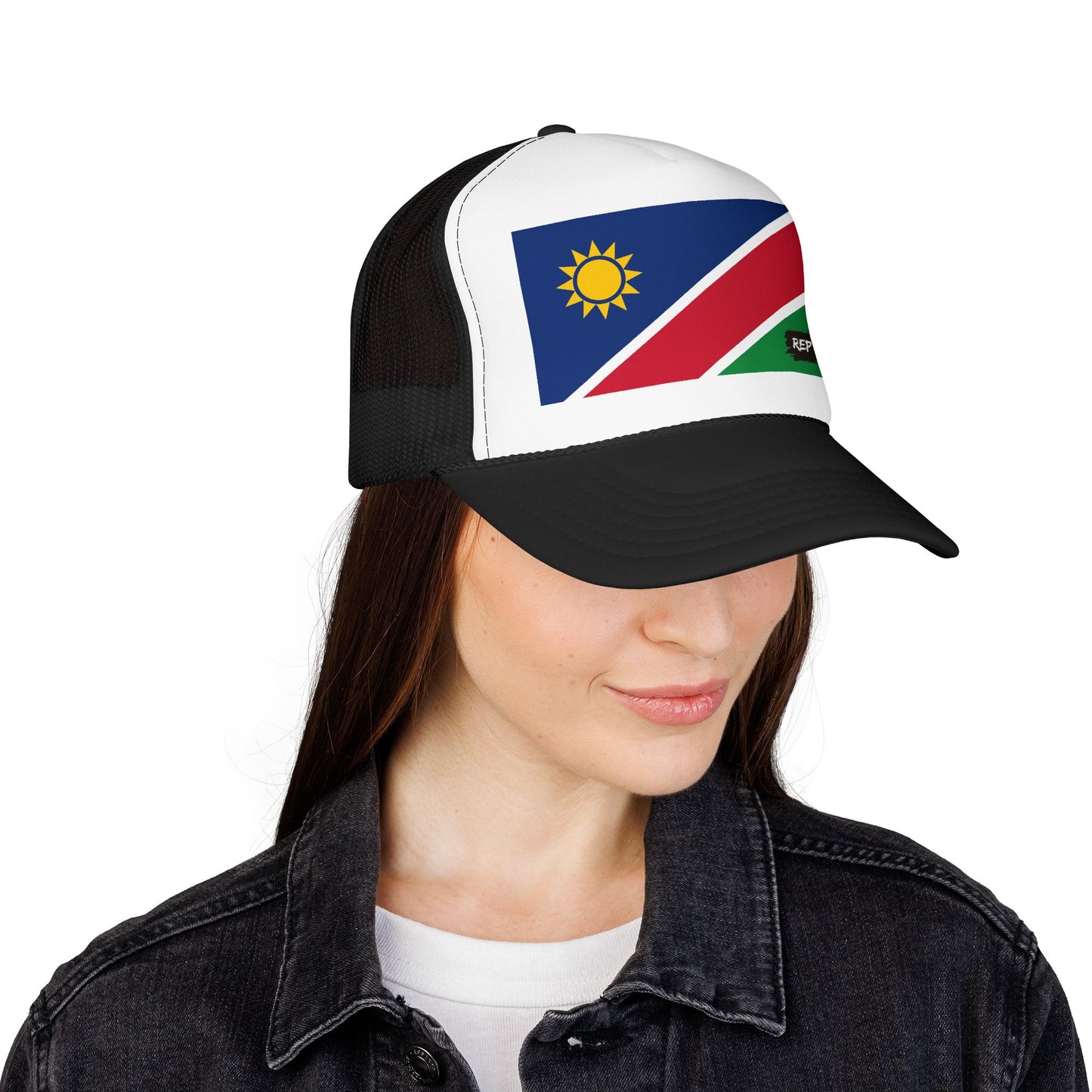 Namibia Flag Foam Trucker Hat | Namibian Pride Snapback Cap | Rep Ya Flag