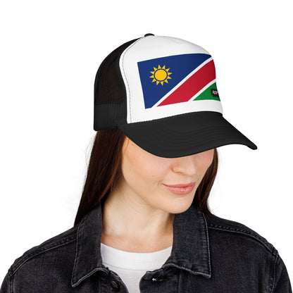 Namibia Flag Foam Trucker Hat | Namibian Pride Snapback Cap | Rep Ya Flag