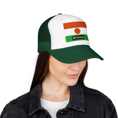 Niger Flag Foam Trucker Hat | Nigerien Pride Snapback Cap | Rep Ya Flag
