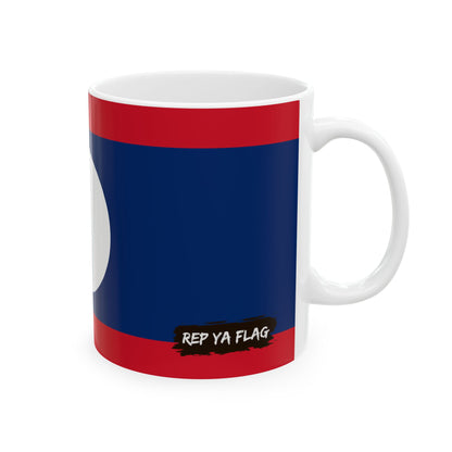 Laos Flag Coffee Tea Mug 11oz 15oz | Rep Ya Flag Ceramic Mug