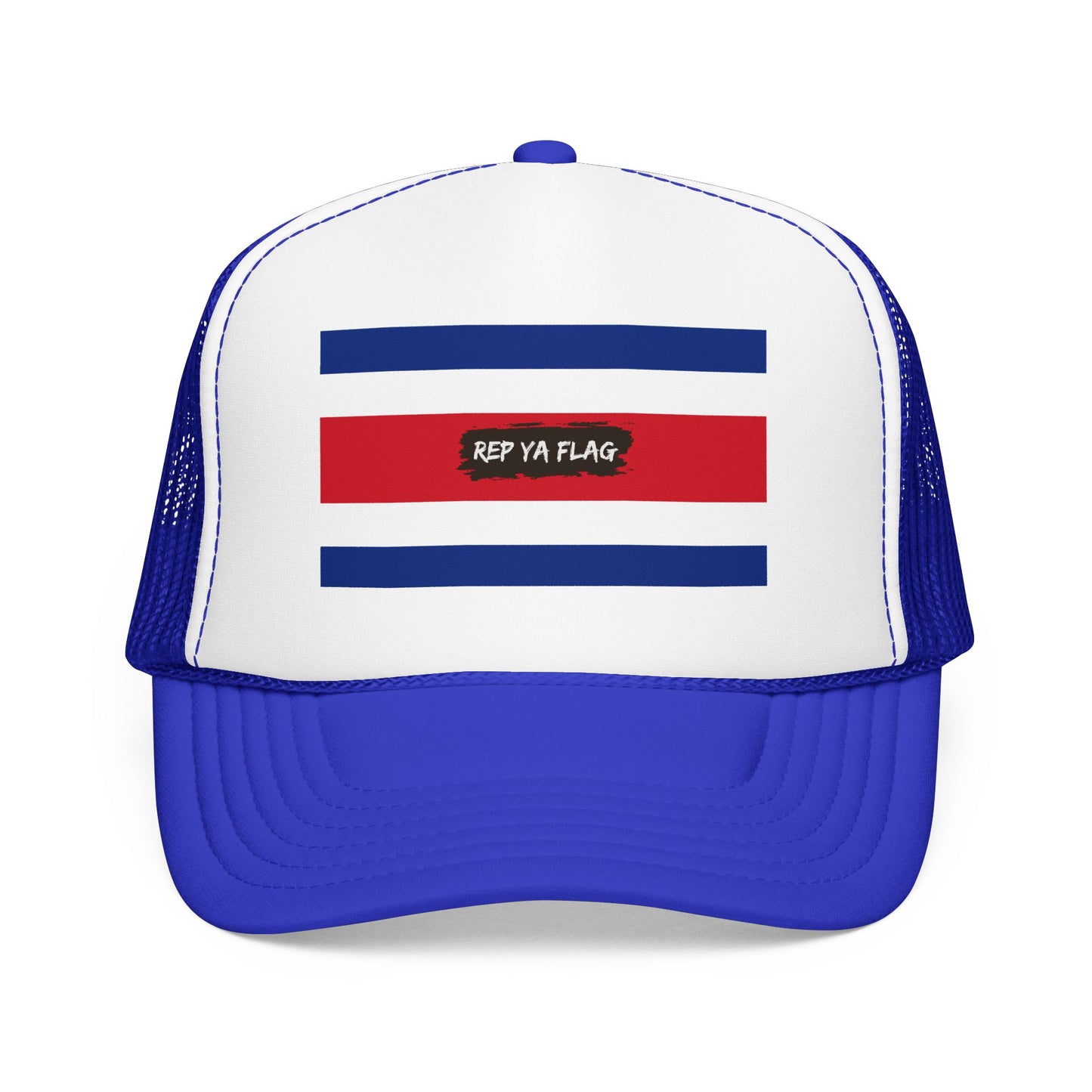 Costa Rica Flag Foam Trucker Hat | Costa Rican Pride Snapback Cap | Rep Ya Flag