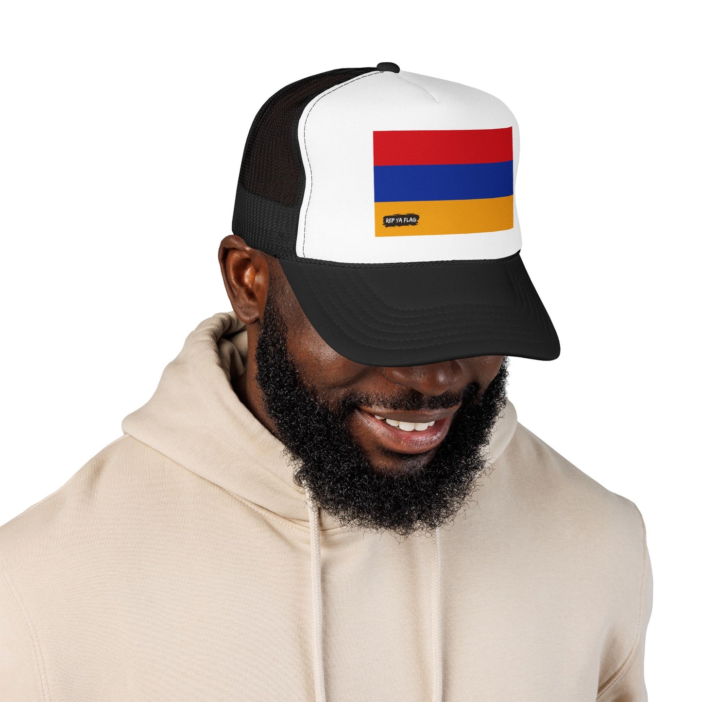 Armenia Flag Foam Trucker Hat | Armenian Pride Snapback Cap | Rep Ya Flag