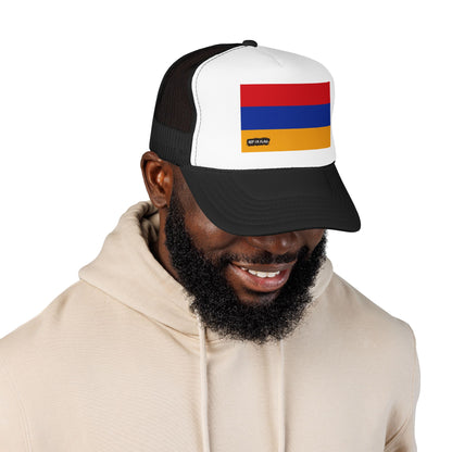 Armenia Flag Foam Trucker Hat | Armenian Pride Snapback Cap | Rep Ya Flag