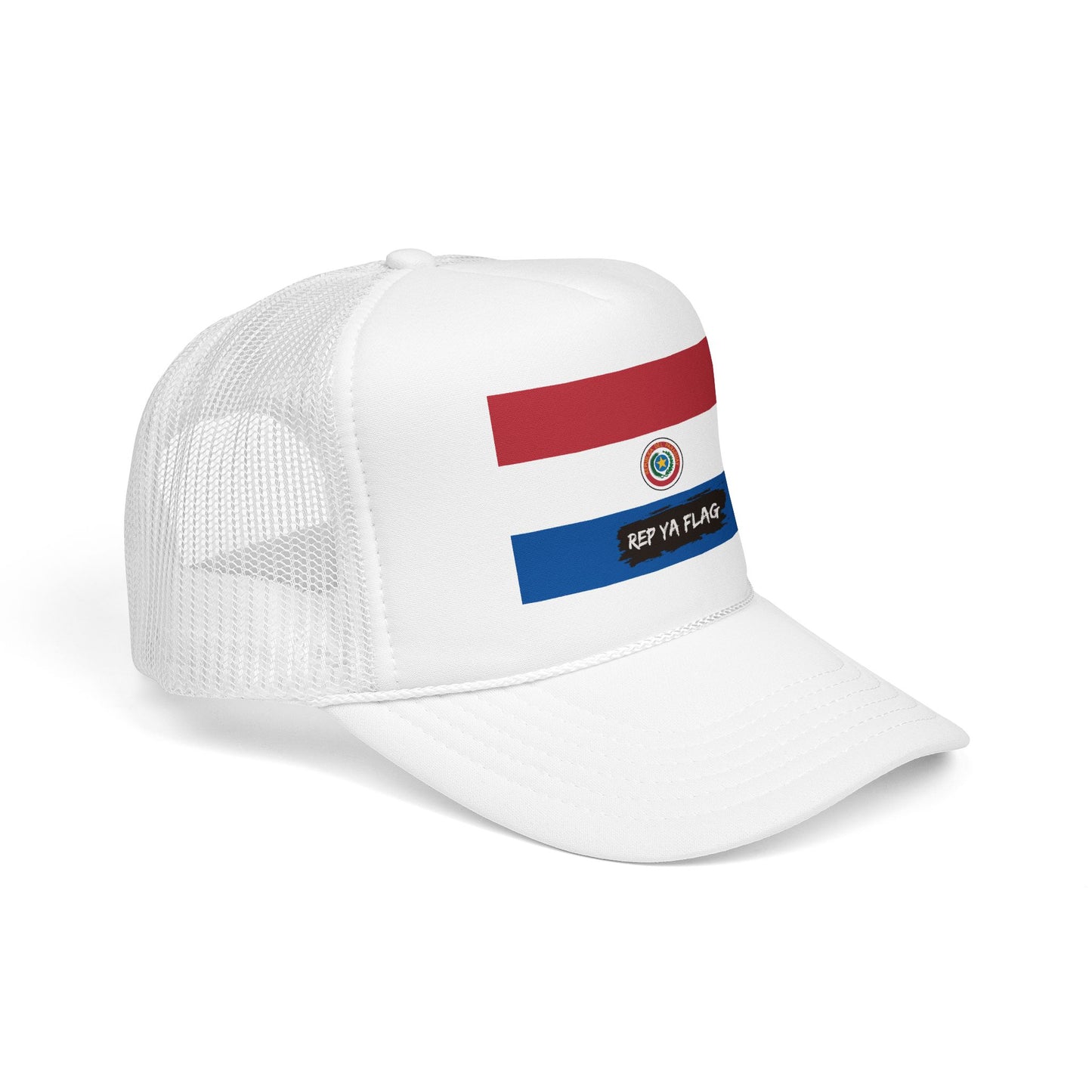 Paraguay Flag Foam Trucker Hat | Paraguayan Pride Snapback Cap | Rep Ya Flag