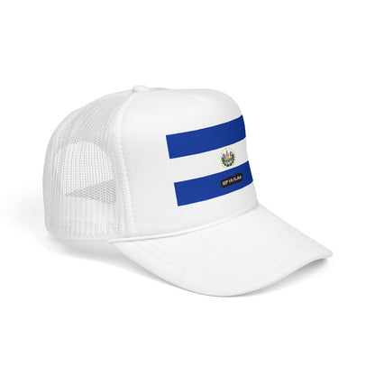 El Salvador Flag Foam Trucker Hat | Salvadoran Pride Snapback Cap | Rep Ya Flag