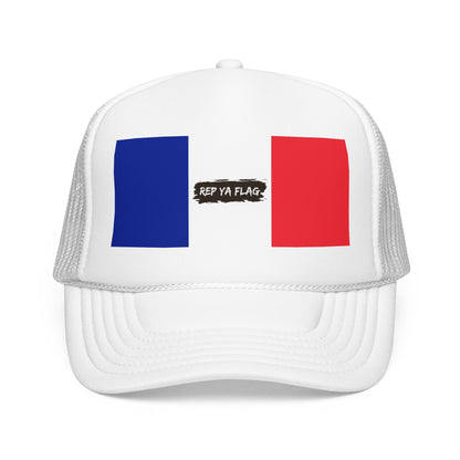 France Flag Foam Trucker Hat | French Pride Snapback Cap | Rep Ya Flag