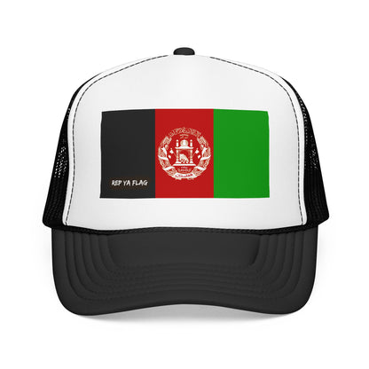 Afghanistan Flag Foam Trucker Hat | Rep Ya Flag design