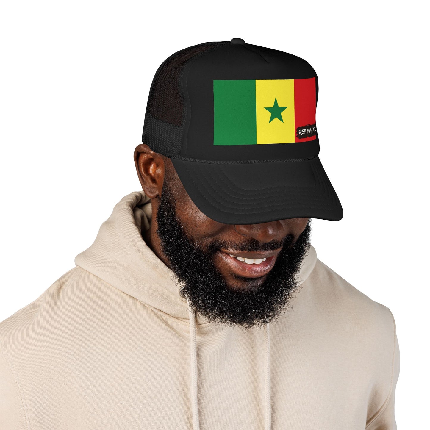 Senegal Flag Foam Trucker Hat | São Toméan Pride Snapback Cap | Rep Ya Flag
