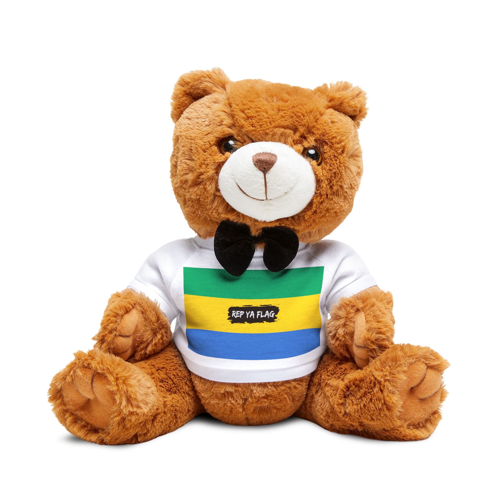 Gabon Flag Teddy Bear | Gabonese Heritage Plush Gift | Rep Ya Flag