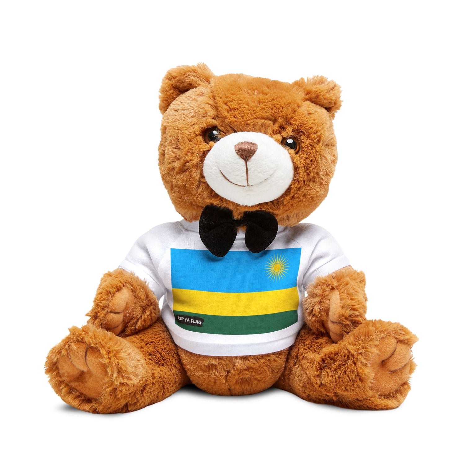 Rep Ya Flag Rwanda Teddy Bear | Rwanda Plush Gift | Rwandan Heritage Bear | Cultural Keepsake | Baby Gift Stuffed Animal